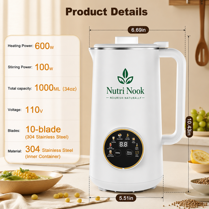Nutrinook Plant Milk, Juice & More In Minutes